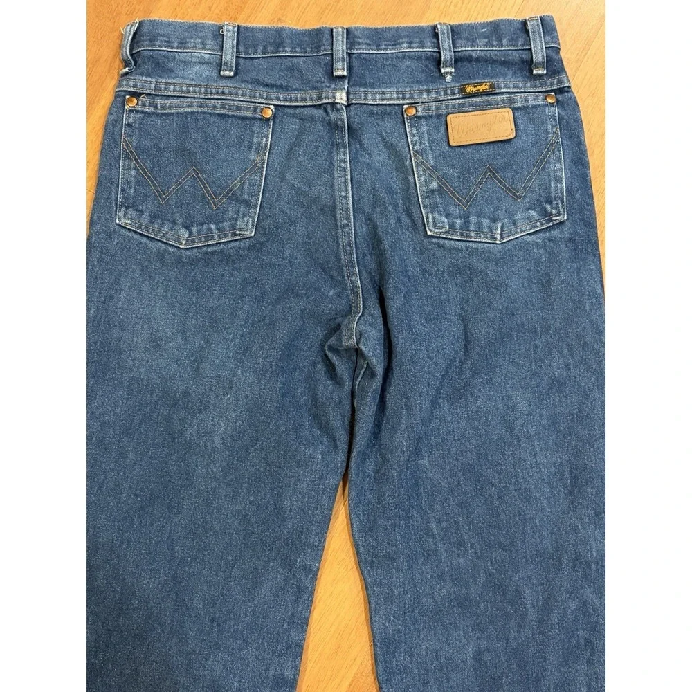 Wrangler Cowboy Cut Jeans Mens 34x34 Medium Wash 936PWD A305 Straight Boot Cut